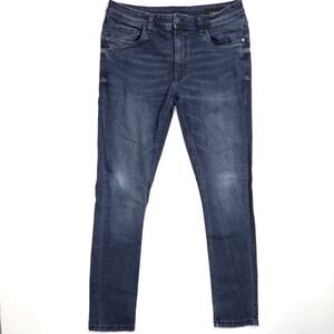 The Perfect Jean NYC Jeans Mens Size 34x33 Blue Skinny Fit Stretch Dark Wash